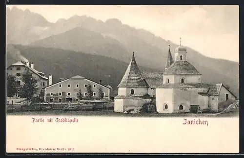 AK Innichen, Parthie mit Grabkapelle