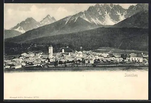 AK Innichen, Totale mit Gebirgswand