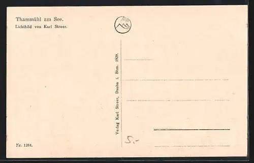 AK Thammühl am See, Ortsansicht aus weiter Ferne