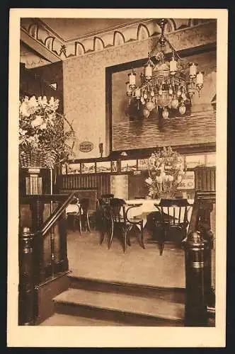 AK Hamburg-St.Georg, Korn`s Hotel, Hansaplatz 1, Speisezimmer