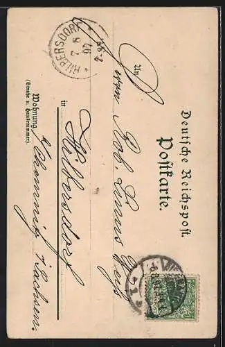 Lithographie Eisenach, Wartburg, Luther-Denkmal, Fritz-Reuter-Villa