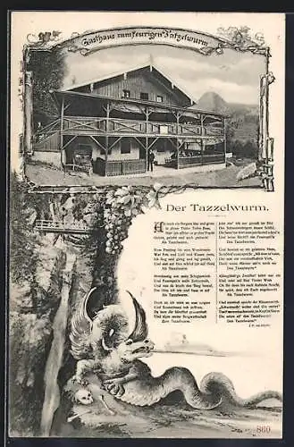AK Oberaudorf, Gasthaus zum feurigen Tatzelwurm