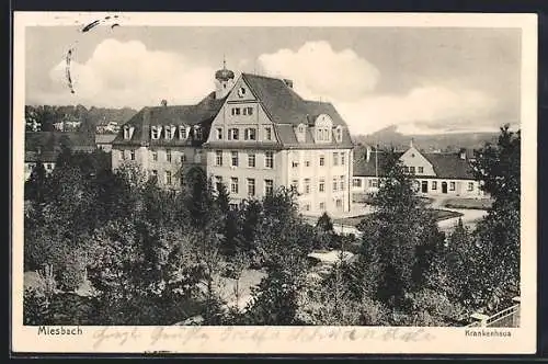 AK Miesbach, Blick auf das Krankenhaus aus der Vogelschau