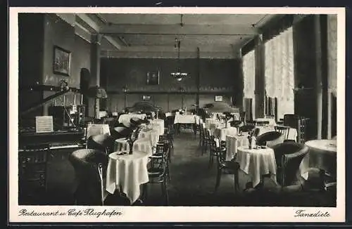 AK Berlin-Kreuzberg, Restaurant u. Café Flughafen, Tanzdiele, Belle-Alliancestrasse 50