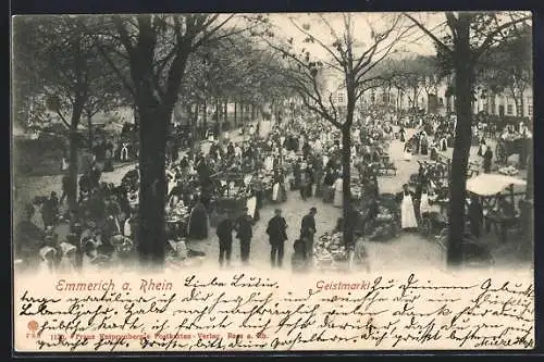 AK Emmerich a. Rhein, Geistmarkt aus der Vogelschau