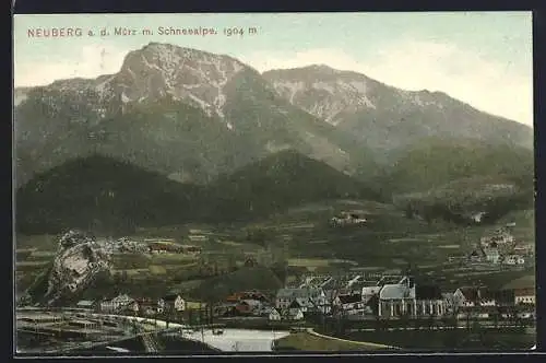 AK Neuberg a. d. Mürz, Gesamtansicht mit Schneealpe