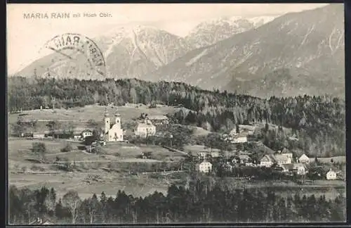 AK Maria Rain, Gesamtansicht mit Hoch Obir