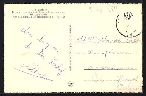 AK Schwammenauel /Eifel, Rurtalsperre