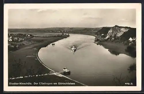 AK Diesbar-Nieschütz, Der Elbbogen am Görischfelsen