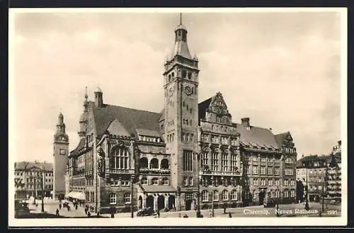 AK Chemnitz, am neuen Rathaus