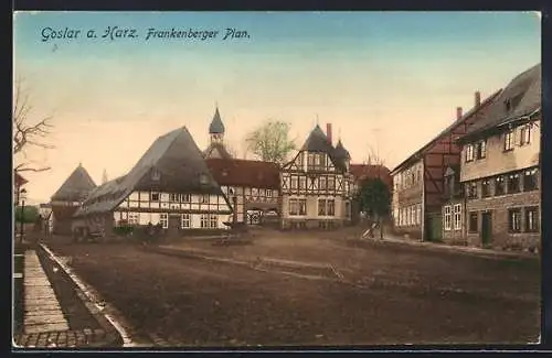 AK Goslar a. Harz, Strassenpartie am Frankenberger Plan