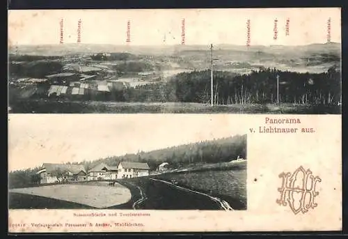 AK Lichtenau / Hauzenberg, Panorama mit Bergansichten