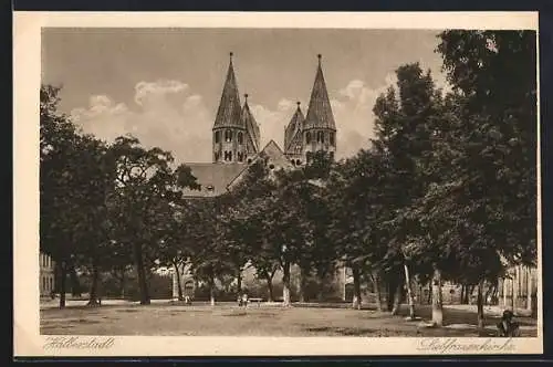 AK Halberstadt, Partie an der Liebfrauenkirche