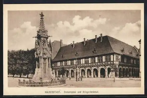 AK Halberstadt, Domprostei und Kriegerdenkmal
