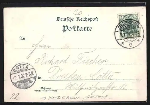 Lithographie Radebeul, Gasthof Meierei im Lössnitz-Grunde