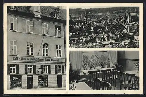 AK Ansbach /Bayern, Konditorei u. Cafe am Martin-Luther-Platz