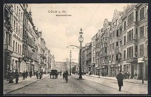 AK Köln-Braunsfeld, Geschäfte in der Aachenerstrasse