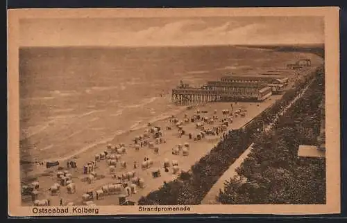 AK Kolberg, Ostseebad, Strandpromenade