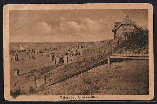 AK Grossmöllen, Ostseebad, Strandpartie