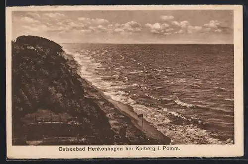 AK Henkenhagen bei Kolberg, Ostseebad, Strandpartie