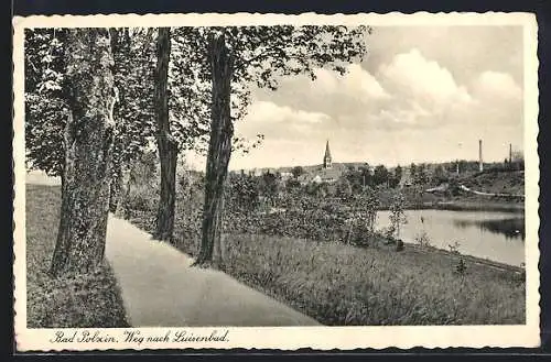 AK Bad Polzin, Gesamtansicht vom Weg nach Luisenbad gesehen