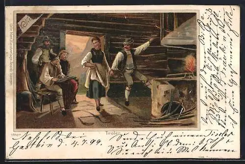 AK Einwohner in Tiroler Trachten