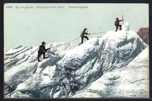AK Sru le glacier, Ascension d`en Sérac, Gletscherpartie mit Bergsteigern