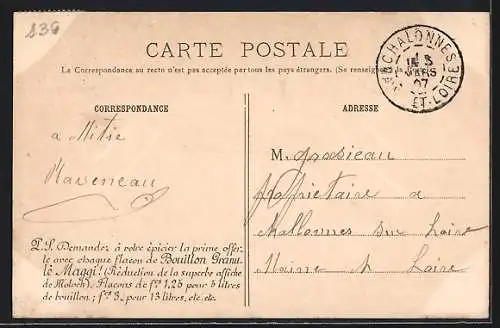 Künstler-AK Doppeldeckerbus, Zwei Männer reden über eine Busfahrt