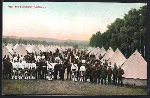 AK Argyl and Sutherland Highlanders, Britische Soldaten in Uniformen