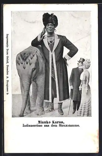 AK Mianko Karoo, tätowierter Indianerriese aus dem Siouxstamm