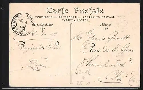 AK Paris, Chauffeuse d`Autotax, Frau fährt Taxi