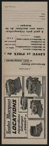 Klapp-AK Reklame für Schreibmaschinen von H.-J. Faguer