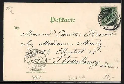 Lithographie Jerusalem, Totalansicht, La Créche á Berhlehem