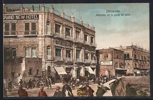 AK Jerusalem, Grand New Hotel, Deutsche Palästina Bank, Central Hotel