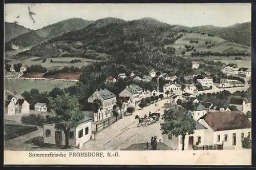 AK Frohsdorf /N.-Ö., Ortsansicht aus der Vogelschau