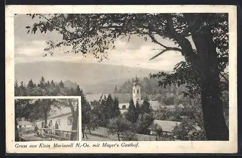 AK Klein Mariazell, Teilansicht, Mayer`s Gasthof