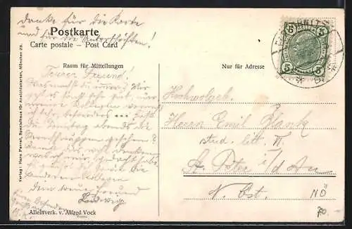 AK Ferschnitz, Ortspartie mit Kirche