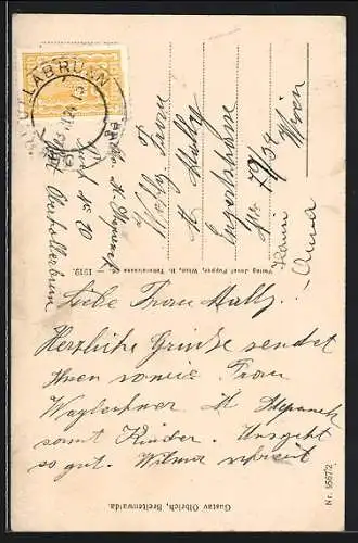 AK Hollabrunn /N.-Oe., Breitenwaida, Inneres der Kirche und Ortsansicht