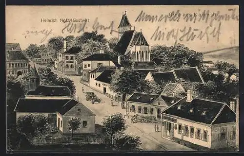 AK Kapelln an der Perschling, Gastwirt Heinrich Notz, Kirche