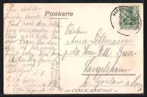 AK Celle, Gasthaus Köhlerhütte mit Maibaum