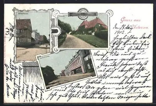 AK Uetersen, Marktstrasse, Mühlenstrasse, Vorwerk