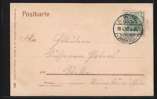 AK Blumenthal / Hannover, Heidmann's Sommergarten mit Kegelbahn