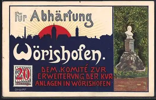 AK Wörishofen, Dem Komite zur Erweiterung der Kuranlagen, Denkmal