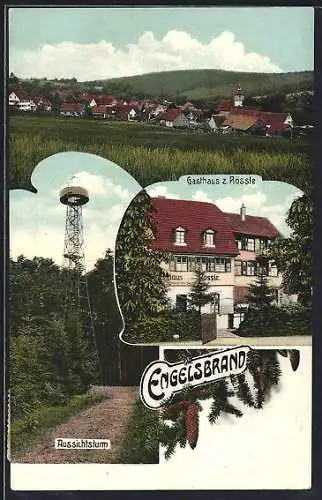 AK Engelsbrand, Gasthaus z. Rössle, Aussichtsturm