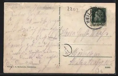 AK Heilsbronn, Oberes Tor mit Katharinenturm, Gasthaus, Inh. Speller