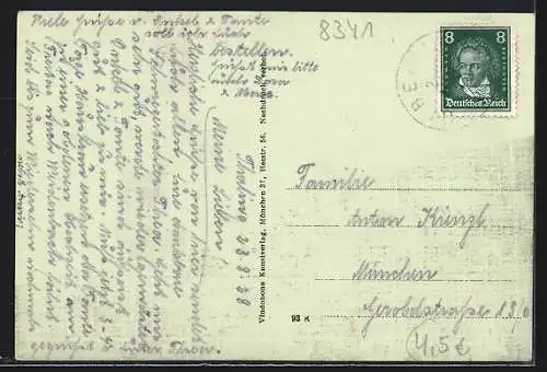 AK Ulbering /Ndb., Totalansicht mit Kirche aus der Vogelschau