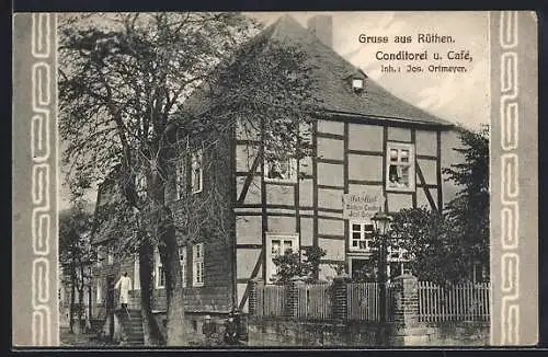 AK Rüthen, Conditorei & Café von Jos. Ortmeyer