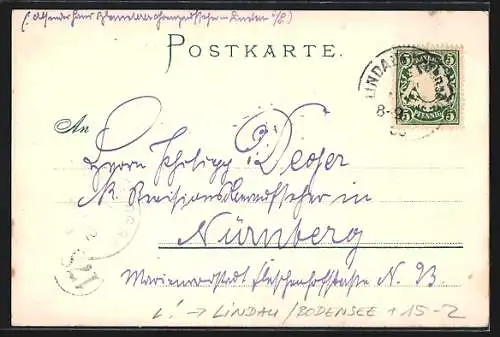 Lithographie Die Ballonhalle etc. zum Luftschiff des Grafen v. Zeppelin