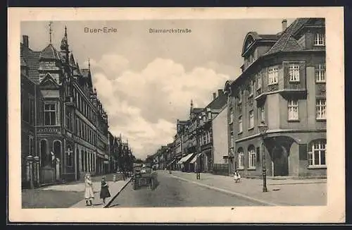 AK Buer-Erle i. Westf., Blick in die Bismarckstrasse