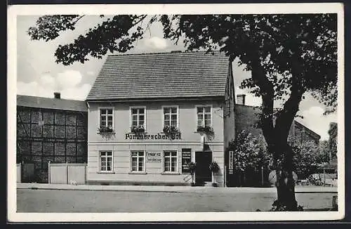 AK Demmin i. Pom., Gasthof Pommerscher Hof, Dietrich-Eckart-Strasse 8